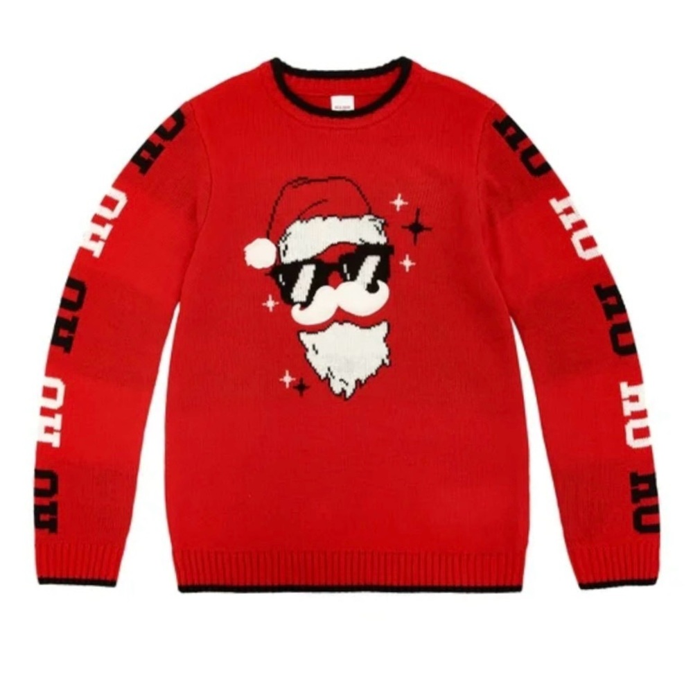- Cool Santa Face Sweater SZ S! NEW!